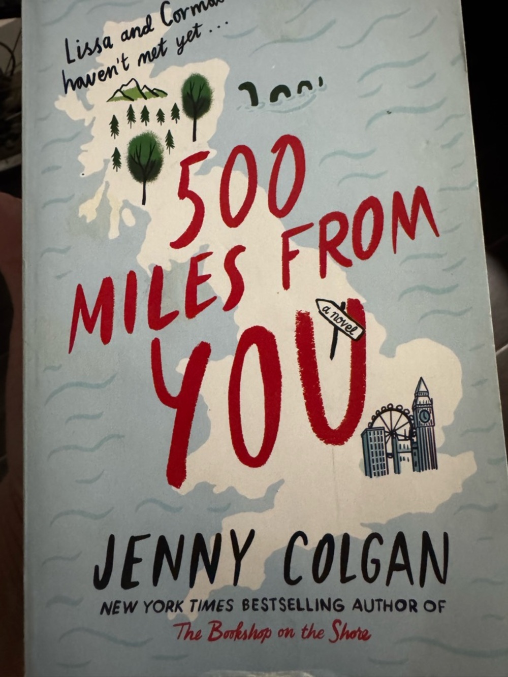 500 Miles From You by Jenny Colgan - Light Blue Cover